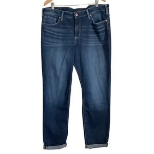 Silver Jeans Co Boyfriend Dark Wash Cuffed Denim Jeans W27101SSX365 SZ‎ 18 L29